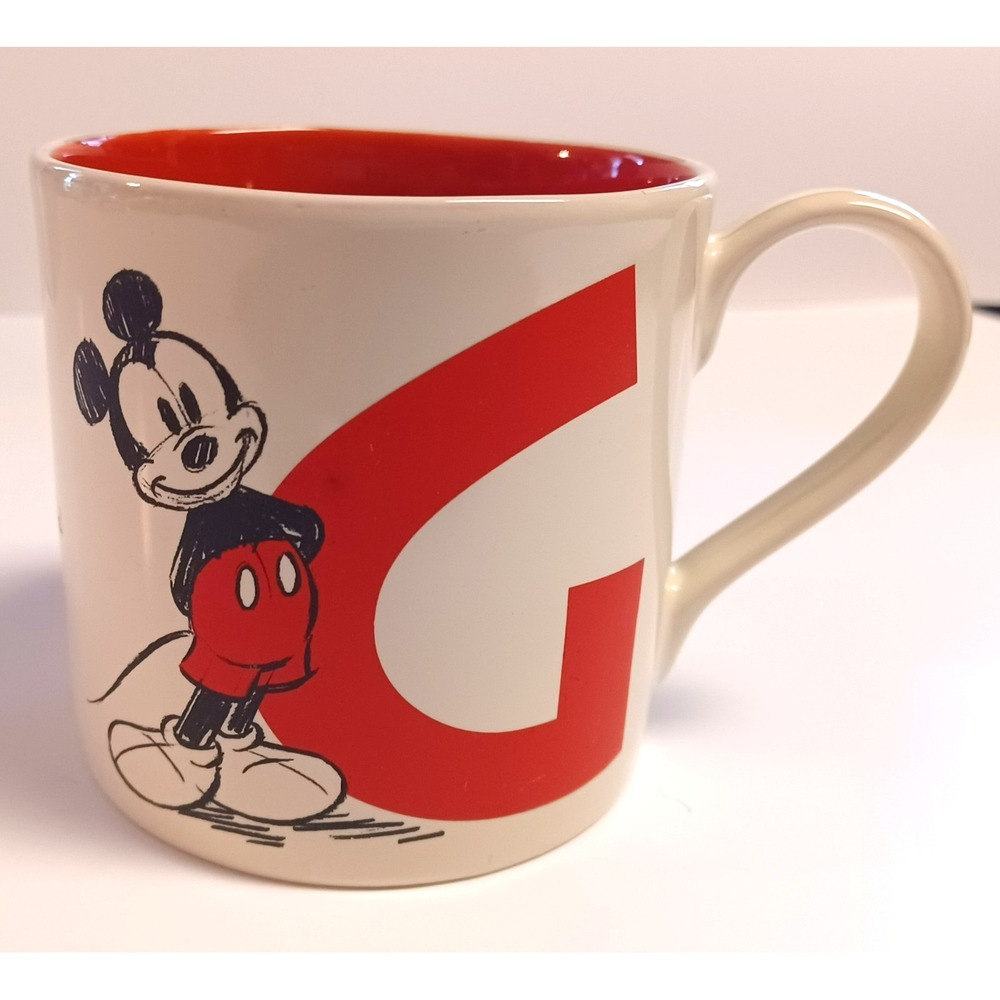 Walt Disney World Disney Parks Mickey Mouse Monogram Letter G Coffee Mug Cup‎